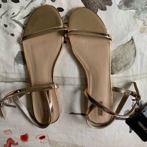 Rose gold sandals